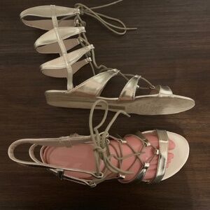Gold Gladiator Sandals By GC Shoes Size 7.5